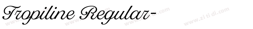 Tropiline Regular字体转换